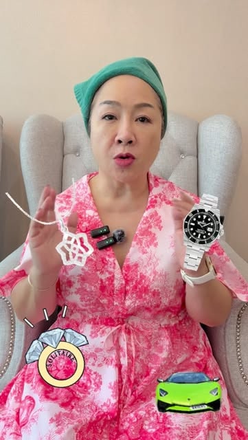 Reel from Bella’s Instagram: a client speaking to camera in the clinic lounge.